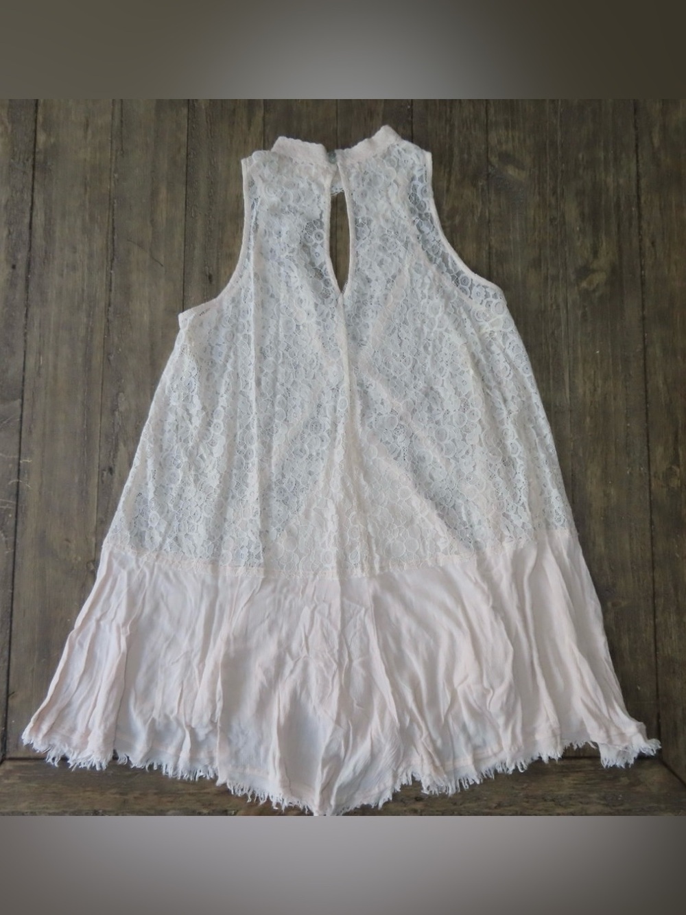 Wishlist Lace Halter Drrss in Light Blush